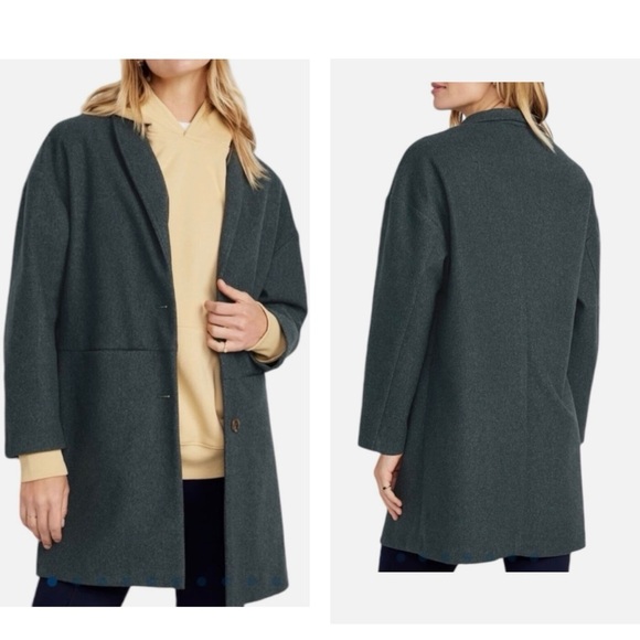 OLD NAVY Womens Long Line Cardigan Green PeaCoat‎ S Flat Front Winter Warm Cozy - Picture 1 of 16